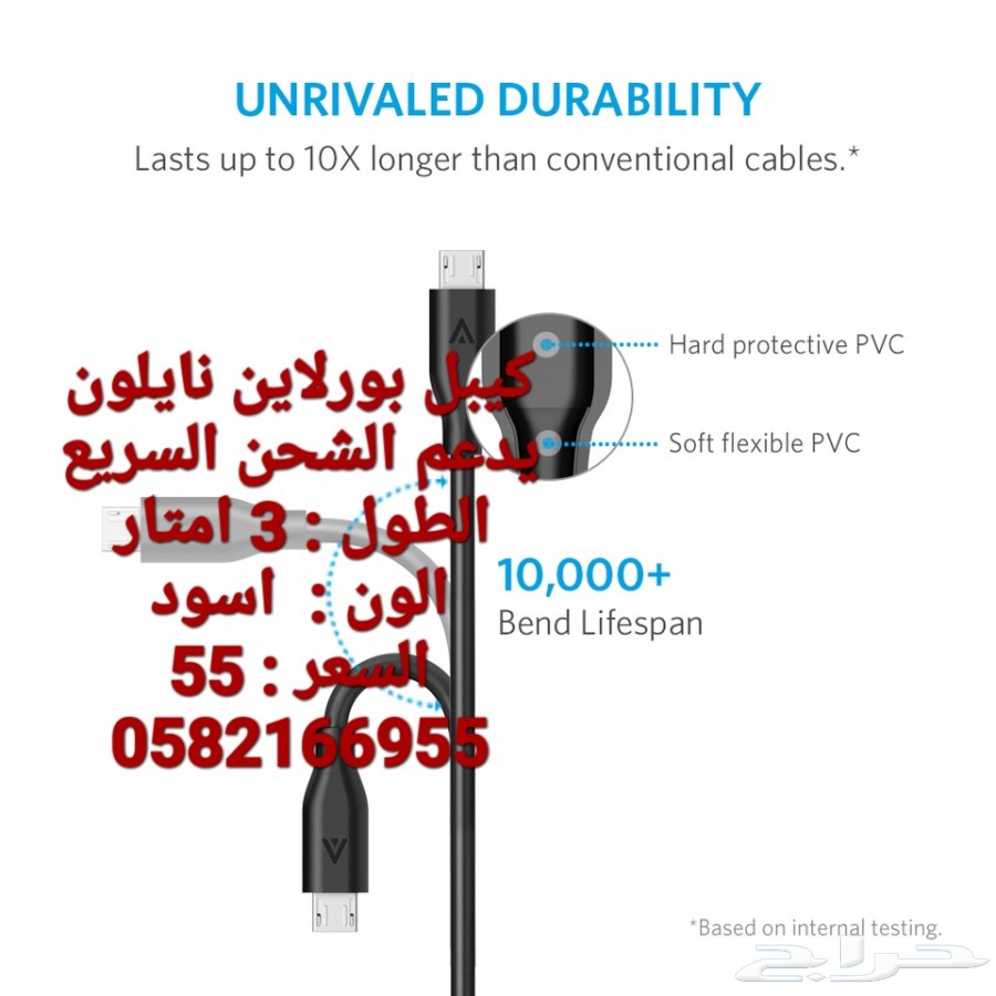 افضل واطول الكيابل من انكر