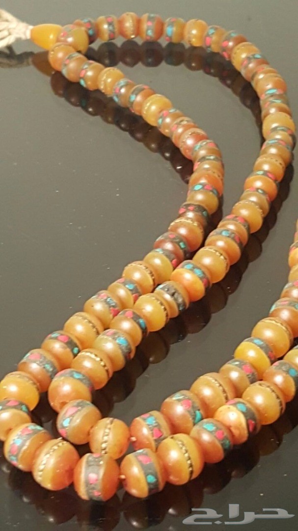 سبحه قديمة ونادره جدا من العنبر (حجرالكوبال)