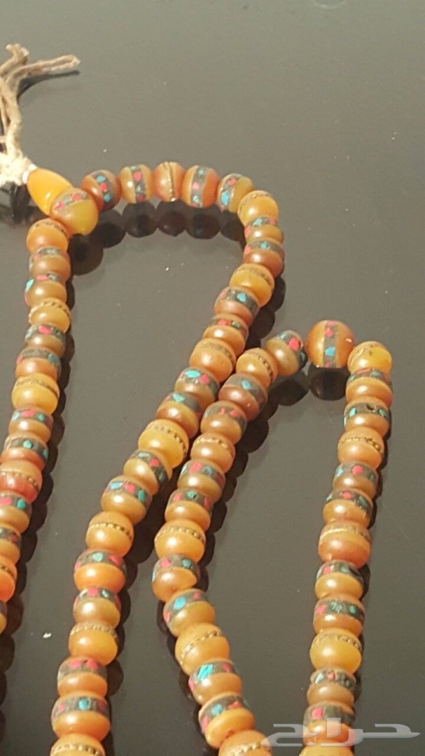 سبحه قديمة ونادره جدا من العنبر (حجرالكوبال)