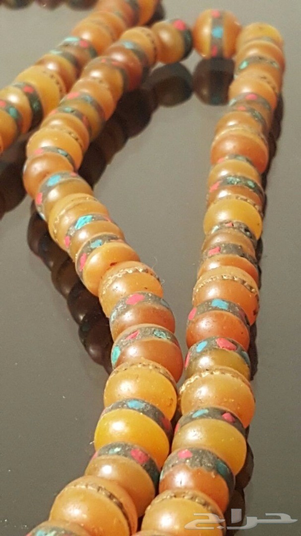 سبحه قديمة ونادره جدا من العنبر (حجرالكوبال)