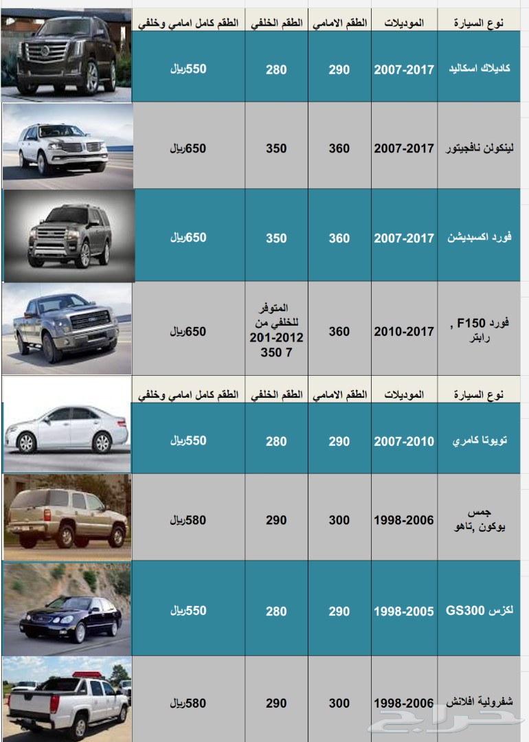 فحمات سيراميك لكزس ES350 موديلات 2007-2012